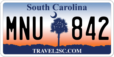 SC license plate MNU842