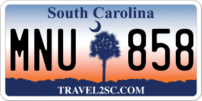 SC license plate MNU858