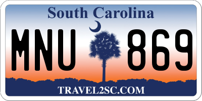 SC license plate MNU869