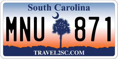 SC license plate MNU871