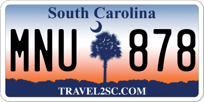 SC license plate MNU878