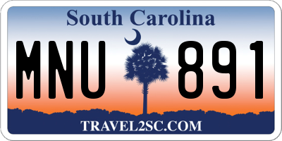 SC license plate MNU891