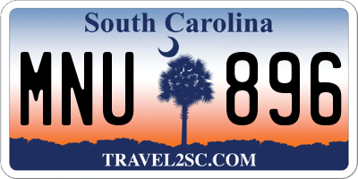 SC license plate MNU896