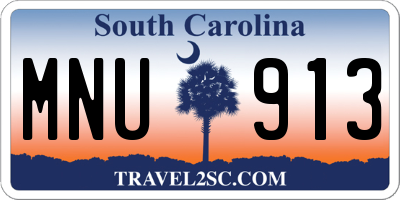 SC license plate MNU913
