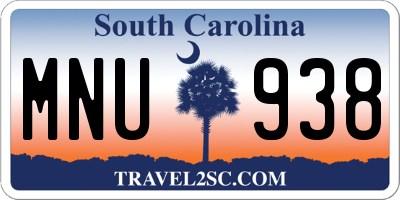 SC license plate MNU938