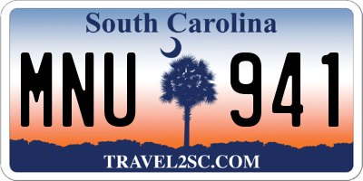 SC license plate MNU941