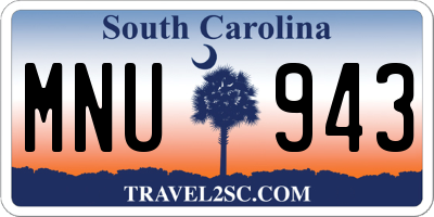 SC license plate MNU943