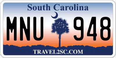 SC license plate MNU948