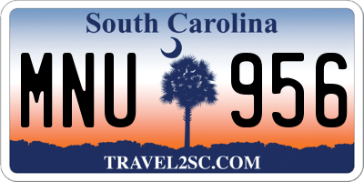 SC license plate MNU956