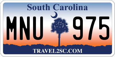 SC license plate MNU975