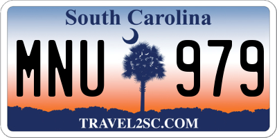 SC license plate MNU979