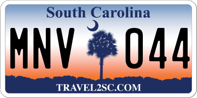 SC license plate MNV044