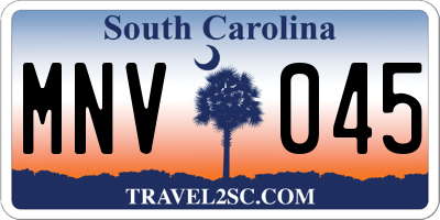 SC license plate MNV045