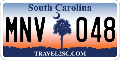 SC license plate MNV048