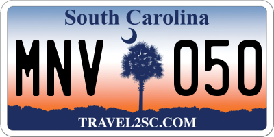 SC license plate MNV050
