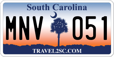 SC license plate MNV051