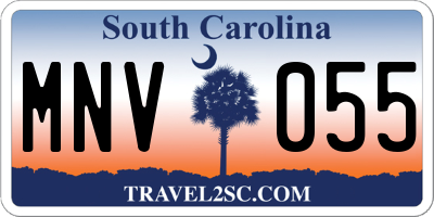 SC license plate MNV055
