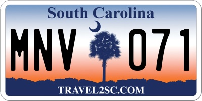 SC license plate MNV071