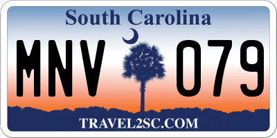 SC license plate MNV079