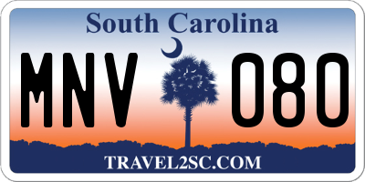 SC license plate MNV080