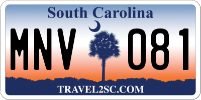 SC license plate MNV081