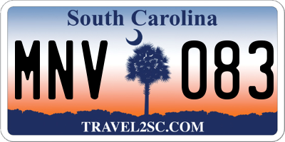 SC license plate MNV083