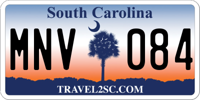 SC license plate MNV084