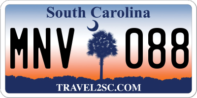 SC license plate MNV088