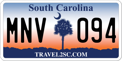 SC license plate MNV094