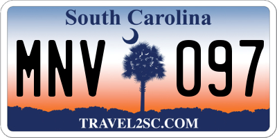 SC license plate MNV097