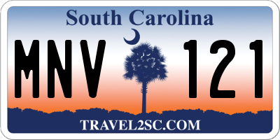 SC license plate MNV121