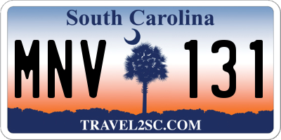 SC license plate MNV131