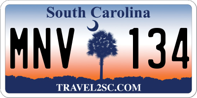 SC license plate MNV134