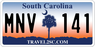 SC license plate MNV141