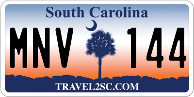SC license plate MNV144