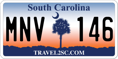 SC license plate MNV146