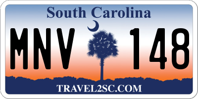 SC license plate MNV148