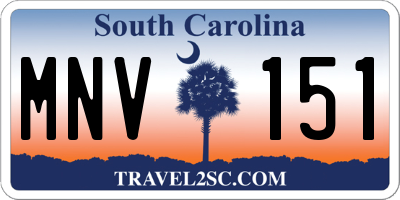 SC license plate MNV151