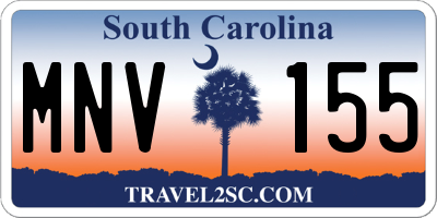 SC license plate MNV155