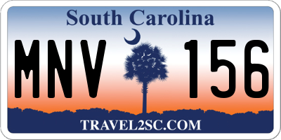 SC license plate MNV156