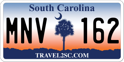 SC license plate MNV162