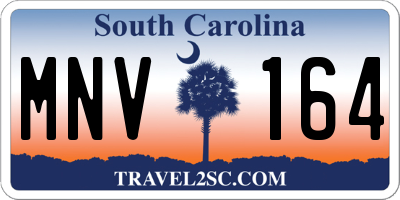 SC license plate MNV164