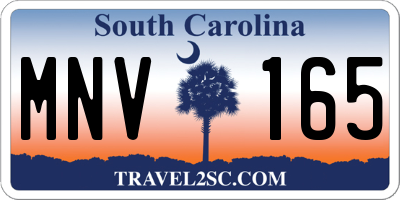 SC license plate MNV165