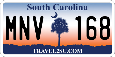 SC license plate MNV168