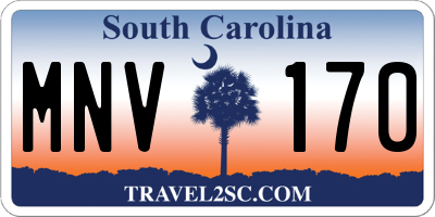 SC license plate MNV170