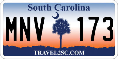 SC license plate MNV173