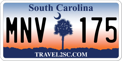 SC license plate MNV175