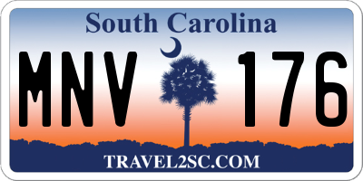 SC license plate MNV176