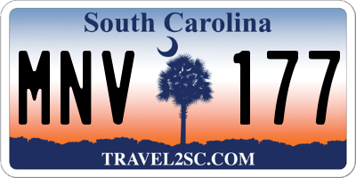SC license plate MNV177