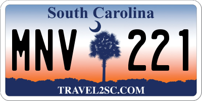 SC license plate MNV221